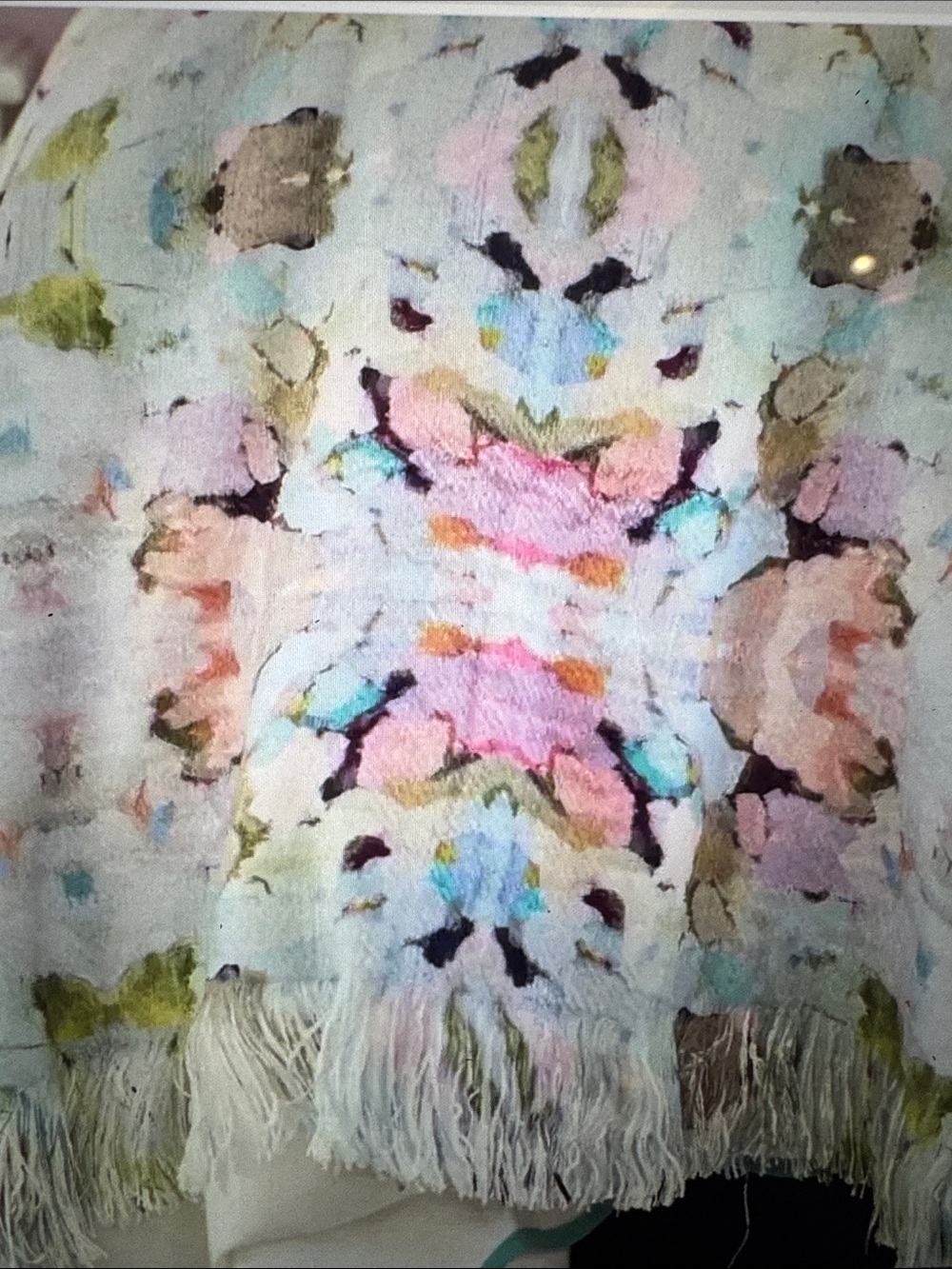 Laura Park $262 Martini Olives Throw Pastel Blanket 65" x 54"
